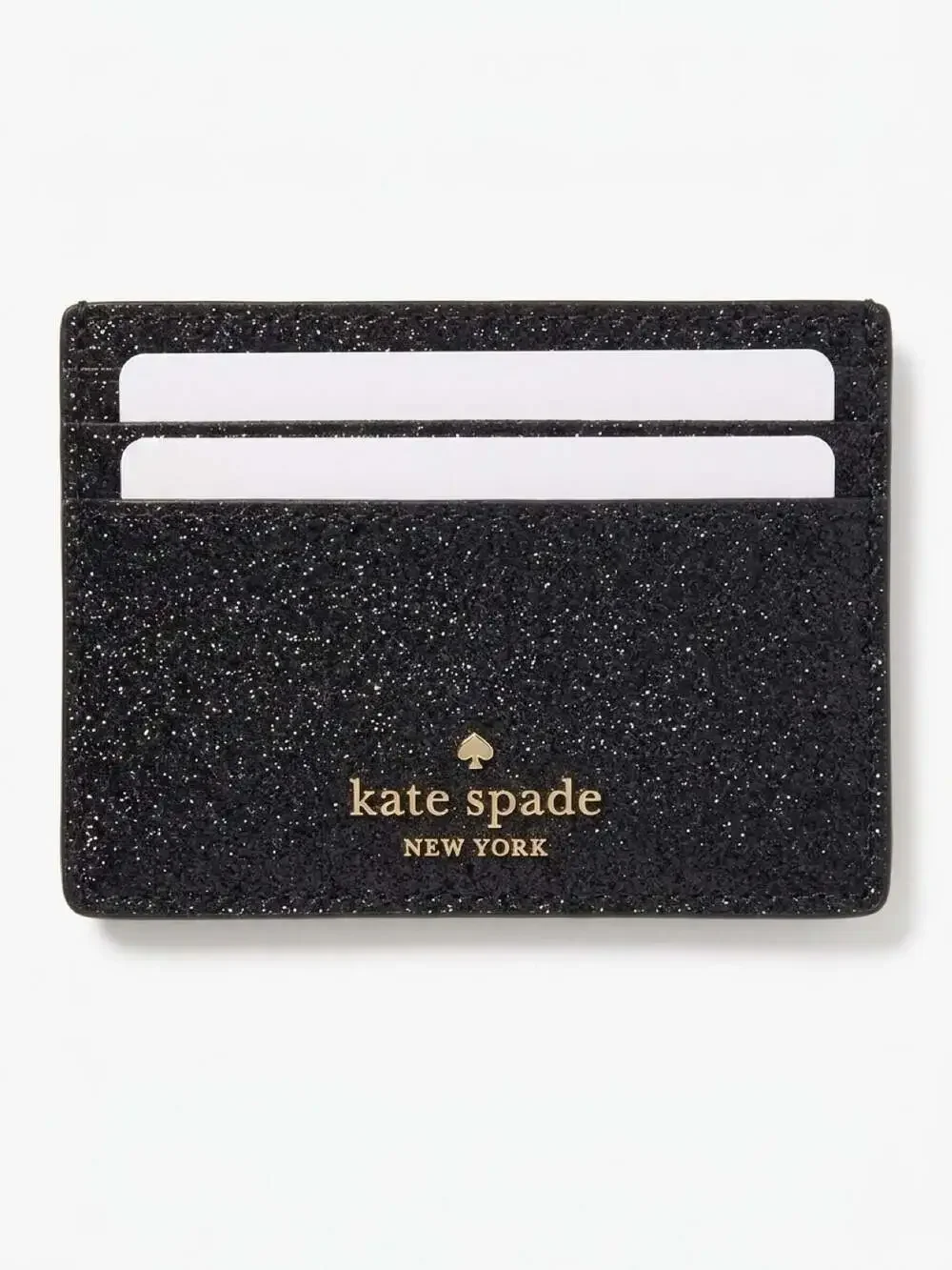 kate spade sparkle black card holder